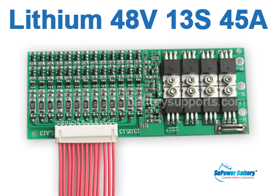 2X 13S 48V 15A Li-Ion Lipolymer Battery Protection Board BMS PCB Board with M9I8 
